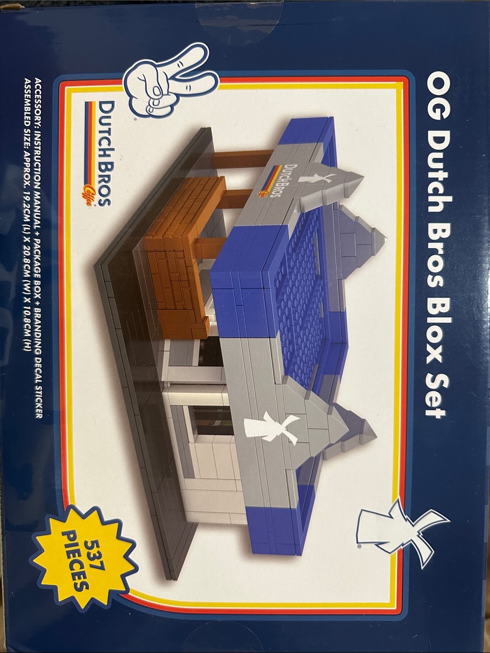Dutch Bros Mini Blox Café Model - Blue, Gray, Brown